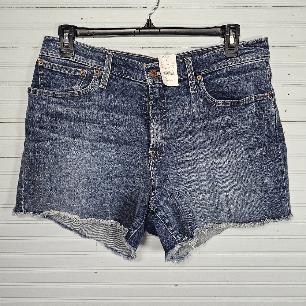 J. Crew Factory Women's Dark Blue Denim Jean Shorts